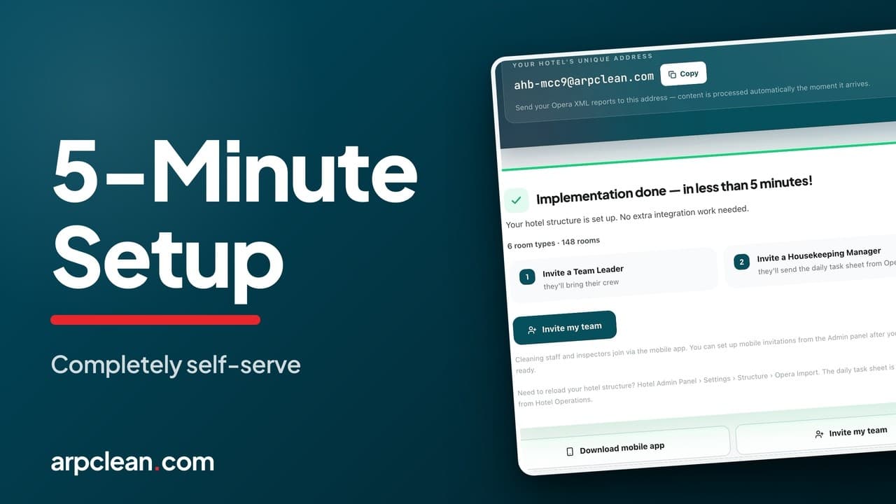 Set up your cleaning company and invite staff