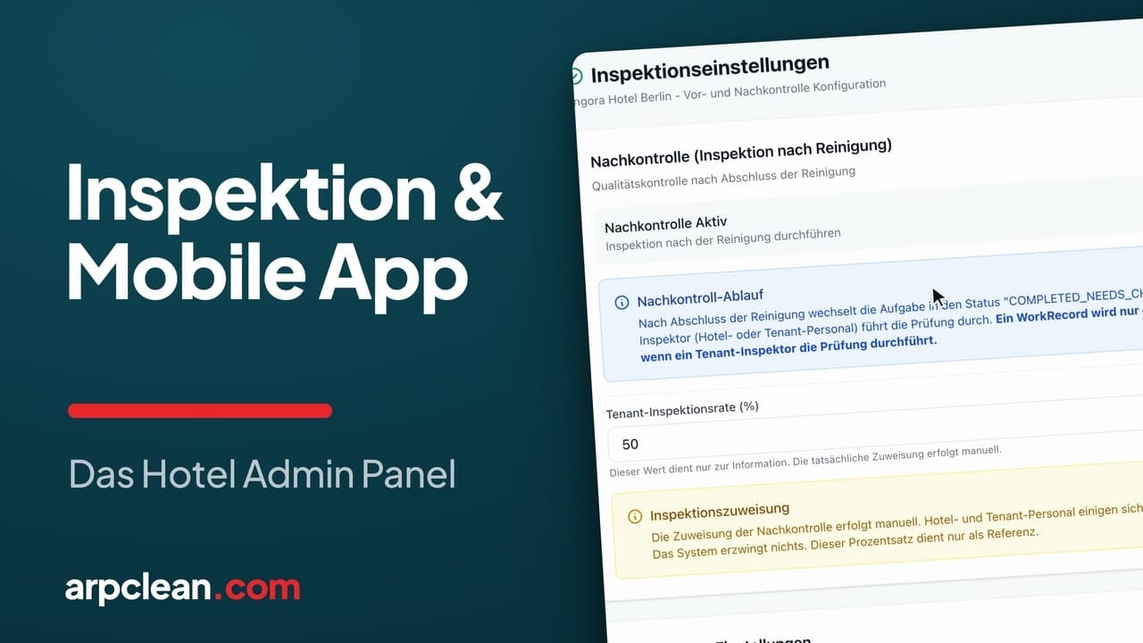Zimmer kontrollieren und Qualität dokumentieren